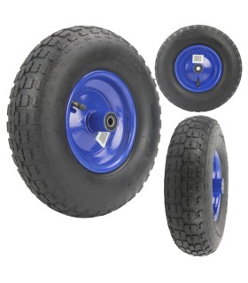 KOŁO DO TACZKI WÓZKA 4.00-6 SZEROKOŚĆ OPONY 90MM 2-PŁÓCIENNE DO 136KG+OŚKA