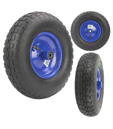 KOŁO DO TACZKI WÓZKA 4.00-6 SZEROKOŚĆ OPONY 90MM 2-PŁÓCIENNE DO 136KG+OŚKA