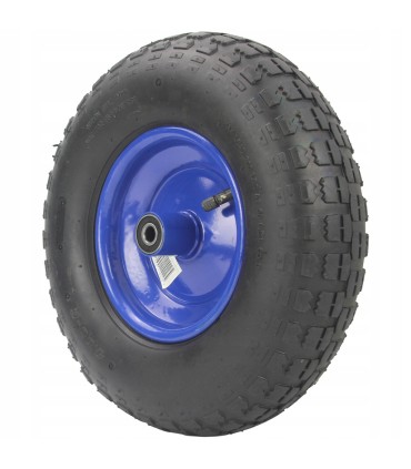 KOŁO DO TACZKI WÓZKA 4.00-6 SZEROKOŚĆ OPONY 90MM 2-PŁÓCIENNE DO 136KG+OŚKA