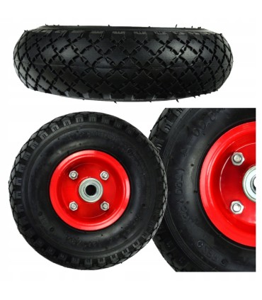 KOŁO DO TACZKI WÓZKA 3.00-4/2 SZEROKOŚĆ OPONY 75MM METALOWE DO 136KG FELGA