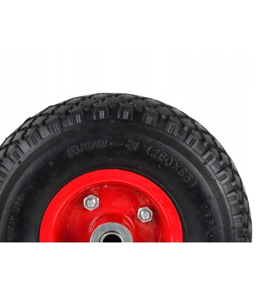 KOŁO DO TACZKI WÓZKA 3.00-4/2 SZEROKOŚĆ OPONY 75MM METALOWE DO 136KG FELGA