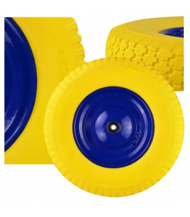 KOŁO DO TACZKI WÓZKA 4.00-8 PEŁNE BEZDĘTKOWE POLIURETANOWE METALOWA FELGA