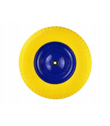 KOŁO DO TACZKI WÓZKA 4.00-8 PEŁNE BEZDĘTKOWE POLIURETANOWE METALOWA FELGA