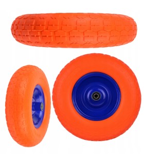 KOŁO DO TACZKI WÓZKA 4.00-6 PEŁNE BEZDĘTKOWE POLIURETANOWE METALOWE + OŚKA