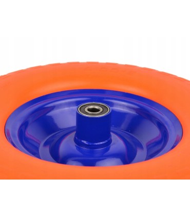 KOŁO DO TACZKI WÓZKA 4.00-6 PEŁNE BEZDĘTKOWE POLIURETANOWE METALOWE + OŚKA