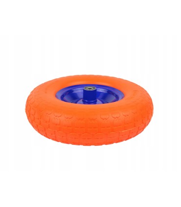 KOŁO DO TACZKI WÓZKA 4.00-6 PEŁNE BEZDĘTKOWE POLIURETANOWE METALOWE + OŚKA