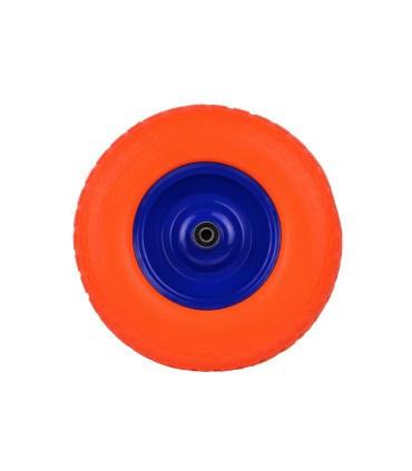 KOŁO DO TACZKI WÓZKA 4.00-6 PEŁNE BEZDĘTKOWE POLIURETANOWE METALOWE + OŚKA