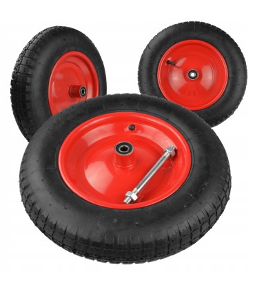 KOŁO DO WÓZKA 3.25-8/2 80MM DO TACZKI POMPOWANE METALOWA FELGA + OŚKA