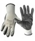 Rękawice Ochronne R.10 Biało - Szare z Dzianiny Ogrodowe Budowlane