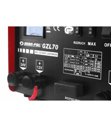 PROSTOWNIK ZESPÓŁ PROSTOWNIKOWY GZL-70 M-P 12-24V FAST CHARGE BEZPIECZNIKI