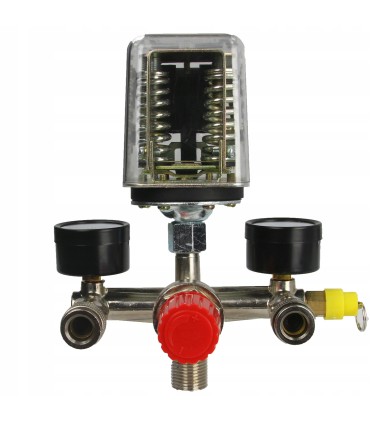 PRESOSTAT WŁĄCZNIK CIŚNIENIOWY 3 FAZOWY DO KOMPRESORA Z MANOMETREM